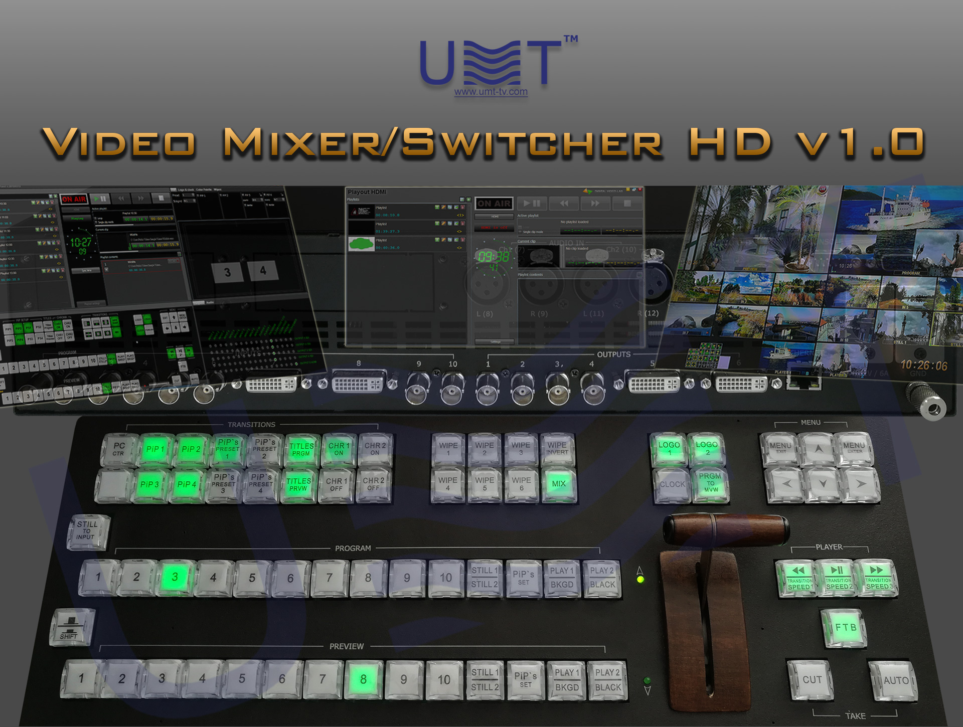 Video mixer switcher hd v1.0 umt llc